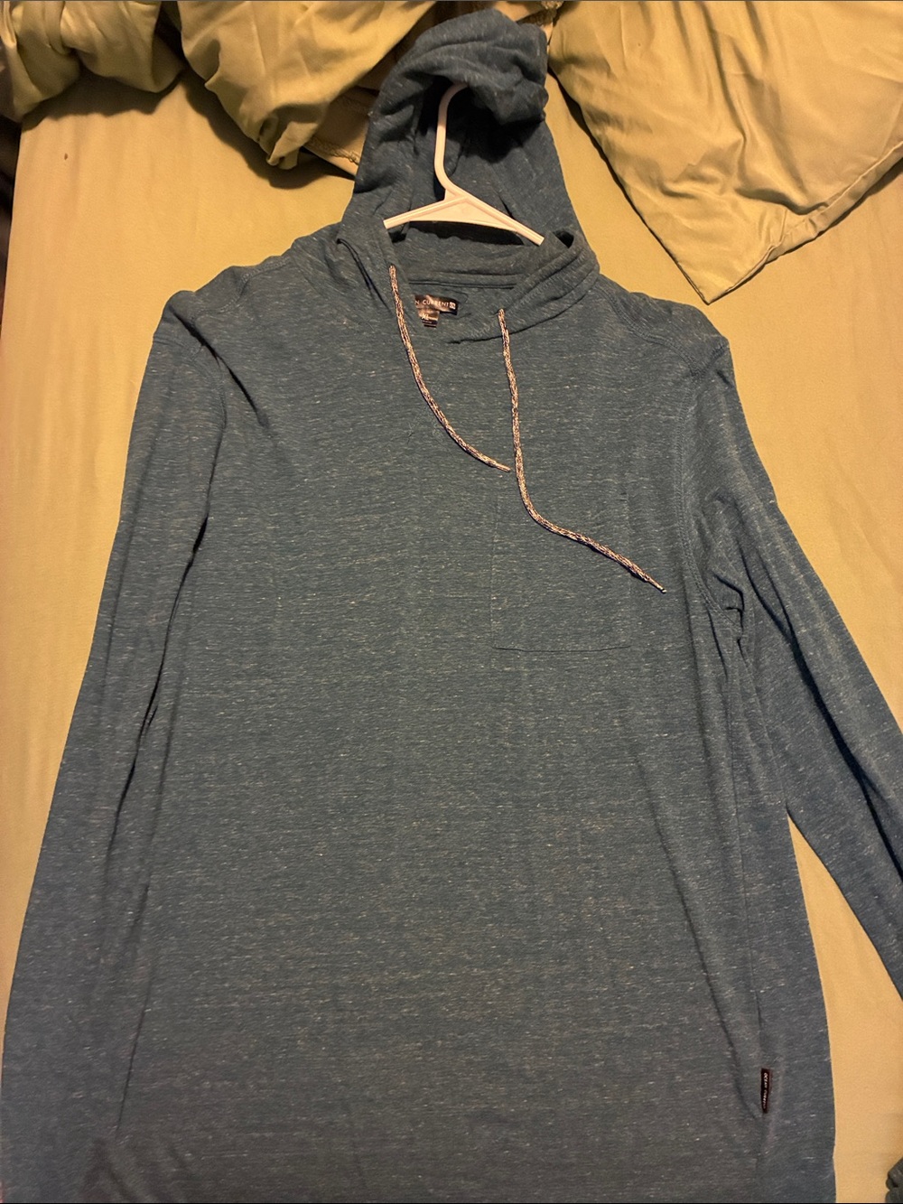 Ocean Current Men's Heather Blue Crewneck Hoodie